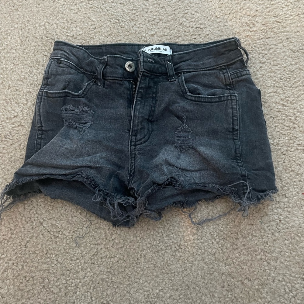 Cute Black ripped Jean Shorts